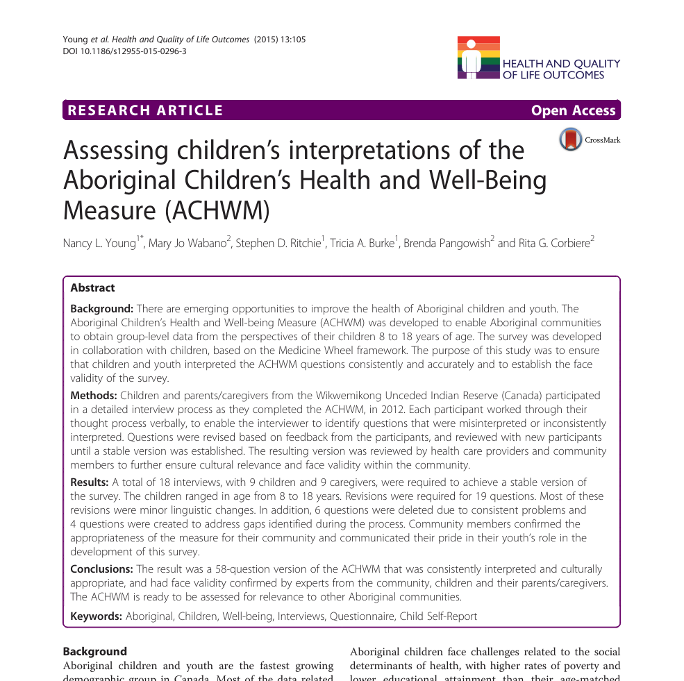 2015 Assessing children’s interpretations of the ACHWM_thumbnail 2015 Assessing children’s interpretations of the ACHWM